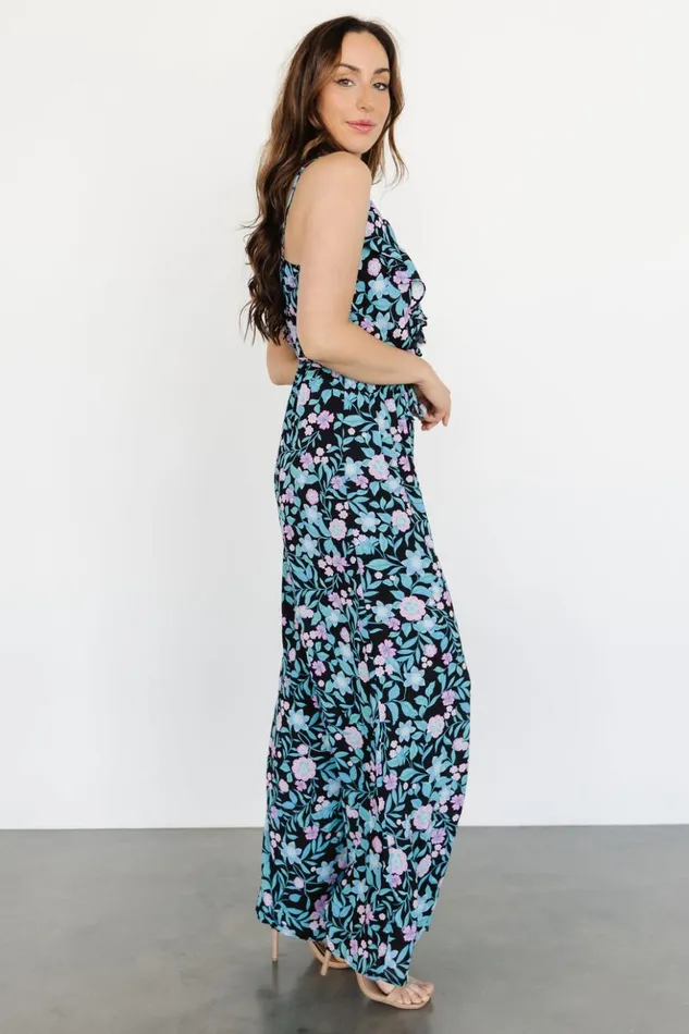 Baltic Born Jumpsuits and Rompers Brianna Tank Jumpsuit Black Multi 8211 Women