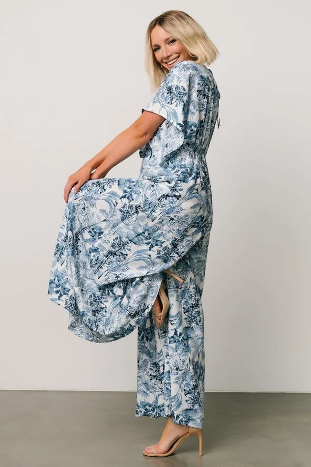 Baltic Born Jumpsuits and Rompers Byron Jumpsuit Blue Print 8211 Women Baltic Born Jumpsuits and Rompers Byron Jumpsuit Blue Print 8211 Women