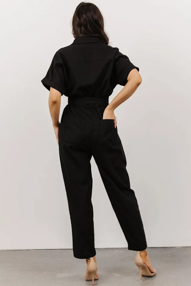 Baltic Born Jumpsuits and Rompers Dallas Button Up Jumpsuit Black 8211 Women Baltic Born Jumpsuits and Rompers Dallas Button Up Jumpsuit Black 8211 Women