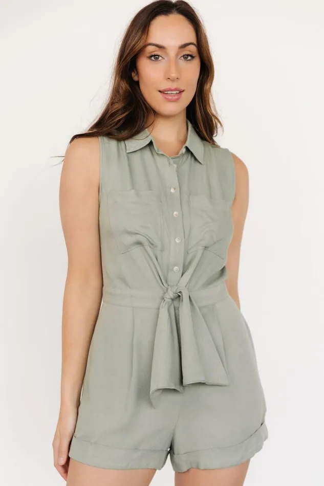Baltic Born Jumpsuits and Rompers Dalton Button Tank Romper Dark Sage 8211 Women Baltic Born Jumpsuits and Rompers Dalton Button Tank Romper Dark Sage 8211 Women