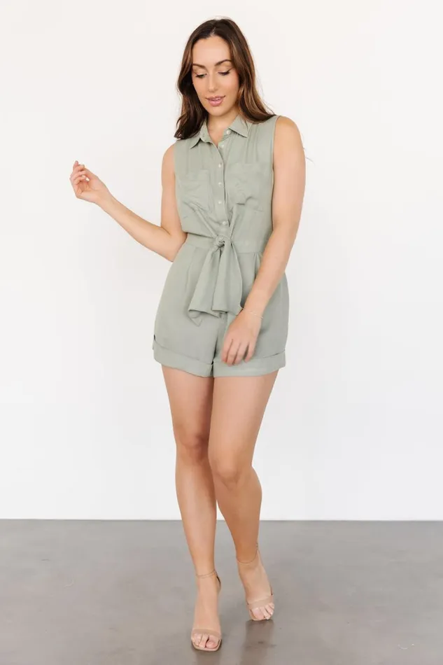 Baltic Born Jumpsuits and Rompers Dalton Button Tank Romper Dark Sage 8211 Women Baltic Born Jumpsuits and Rompers Dalton Button Tank Romper Dark Sage 8211 Women