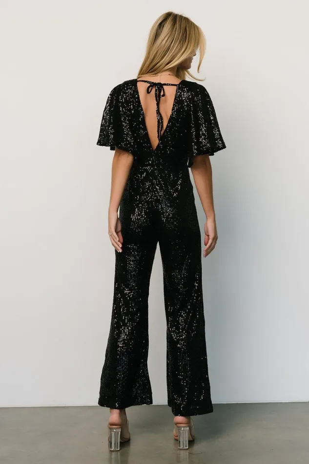 Baltic Born Jumpsuits and Rompers Dynasty Sequin Jumpsuit Black 8211 Women Baltic Born Jumpsuits and Rompers Dynasty Sequin Jumpsuit Black 8211 Women