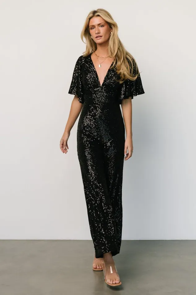 Baltic Born Jumpsuits and Rompers Dynasty Sequin Jumpsuit Black 8211 Women Baltic Born Jumpsuits and Rompers Dynasty Sequin Jumpsuit Black 8211 Women