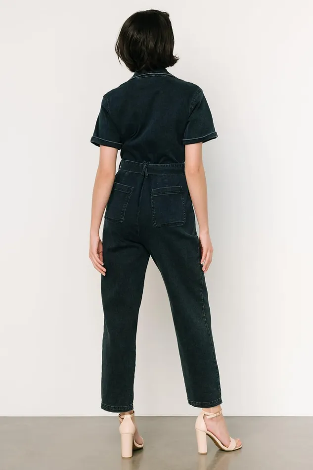 Baltic Born Jumpsuits and Rompers Geneva Button Jumpsuit Washed Black 8211 Women Baltic Born Jumpsuits and Rompers Geneva Button Jumpsuit Washed Black 8211 Women