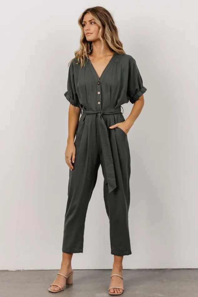 Baltic Born Jumpsuits and Rompers Heidi Jumpsuit Dusty Green 8211 Women