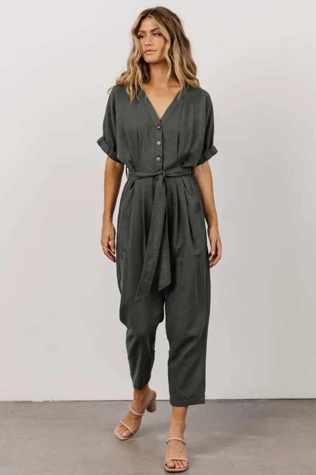 Baltic Born Jumpsuits and Rompers Heidi Jumpsuit Dusty Green 8211 Women Baltic Born Jumpsuits and Rompers Heidi Jumpsuit Dusty Green 8211 Women