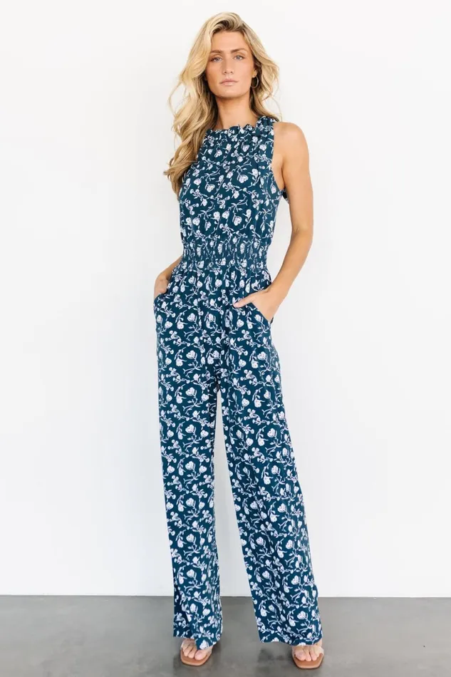 Baltic Born Jumpsuits and Rompers Ida Jumpsuit Topaz Floral 8211 Women