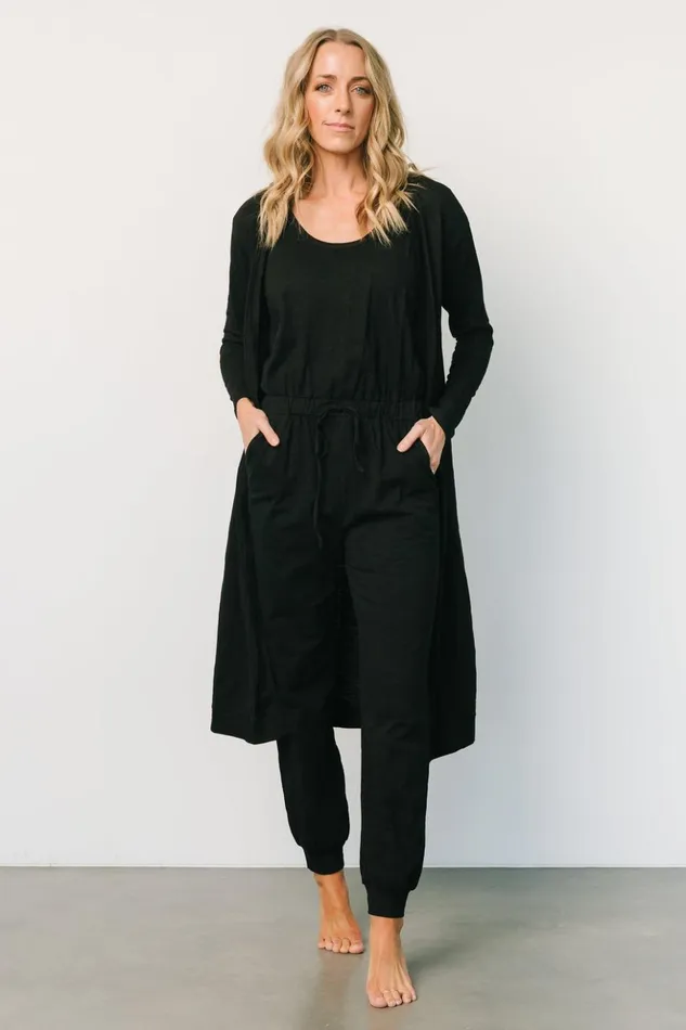 Baltic Born Jumpsuits and Rompers Janae Jumpsuit Cardigan Set Black 8211 Women Baltic Born Jumpsuits and Rompers Janae Jumpsuit Cardigan Set Black 8211 Women