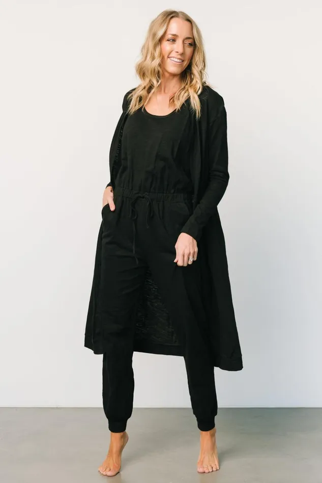 Baltic Born Jumpsuits and Rompers Janae Jumpsuit Cardigan Set Black 8211 Women