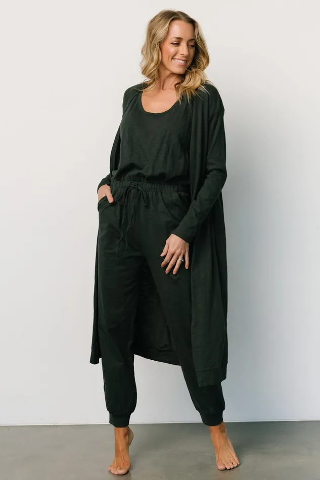 Baltic Born Jumpsuits and Rompers Janae Jumpsuit Cardigan Set Dark Green 8211 Women Baltic Born Jumpsuits and Rompers Janae Jumpsuit Cardigan Set Dark Green 8211 Women