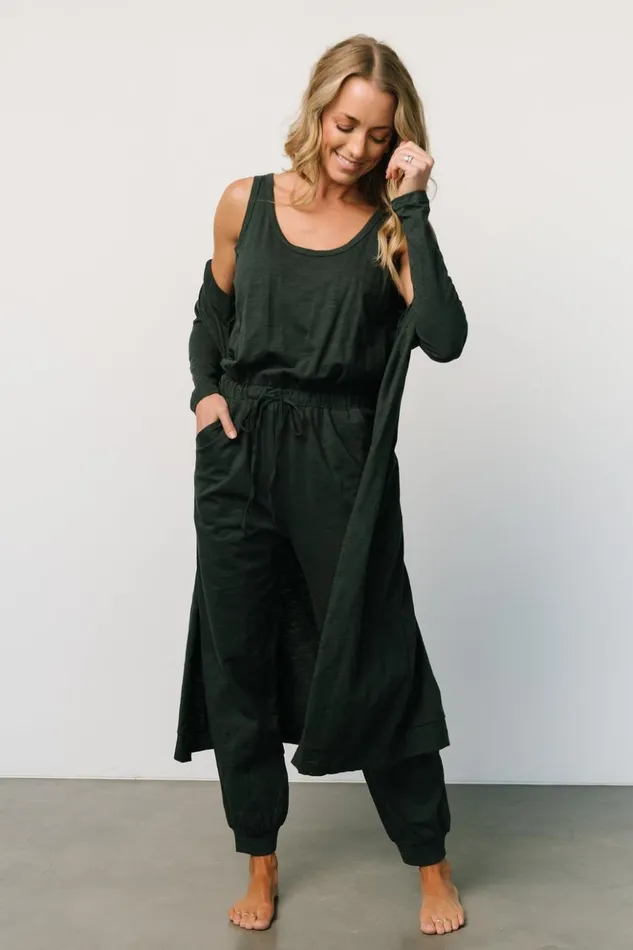 Baltic Born Jumpsuits and Rompers Janae Jumpsuit Cardigan Set Dark Green 8211 Women