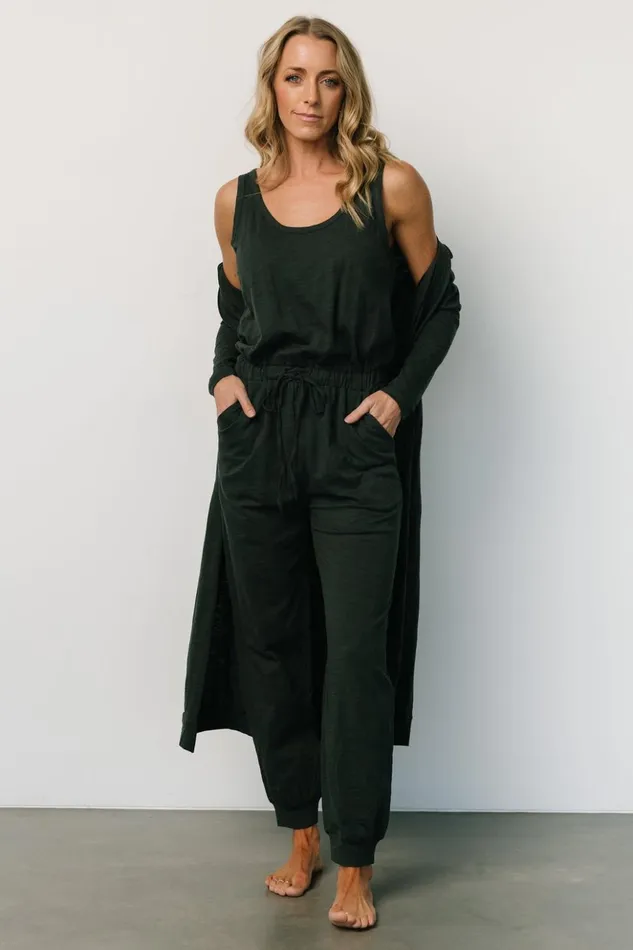 Baltic Born Jumpsuits and Rompers Janae Jumpsuit Cardigan Set Dark Green 8211 Women