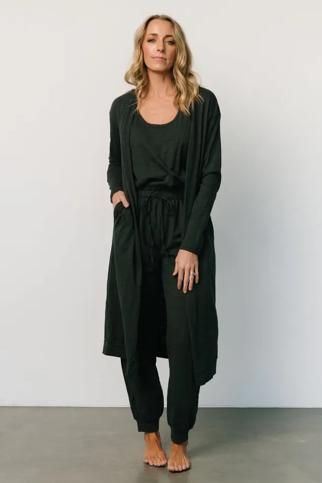 Baltic Born Jumpsuits and Rompers Janae Jumpsuit Cardigan Set Dark Green 8211 Women