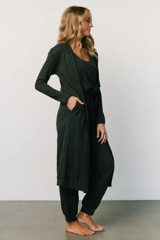 Baltic Born Jumpsuits and Rompers Janae Jumpsuit Cardigan Set Dark Green 8211 Women