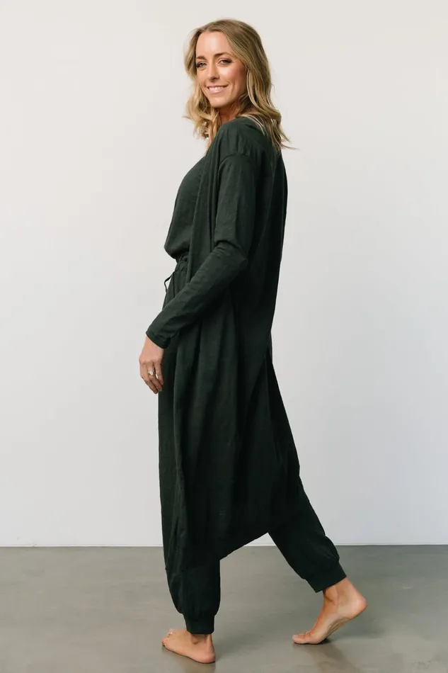 Baltic Born Jumpsuits and Rompers Janae Jumpsuit Cardigan Set Dark Green 8211 Women