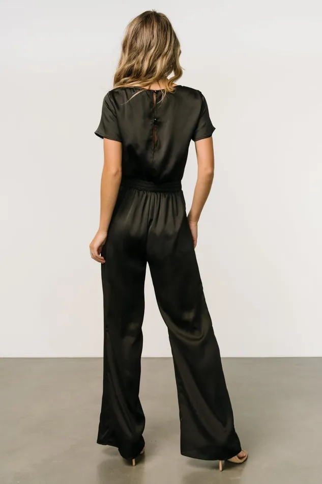 Baltic Born Jumpsuits and Rompers Jaxton Satin Jumpsuit Black 8211 Women Baltic Born Jumpsuits and Rompers Jaxton Satin Jumpsuit Black 8211 Women