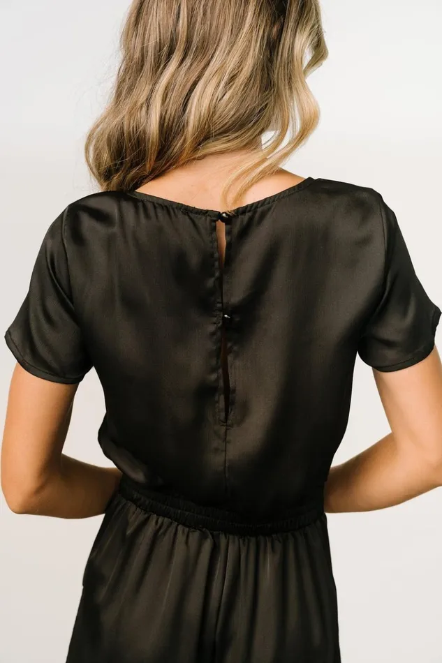 Baltic Born Jumpsuits and Rompers Jaxton Satin Jumpsuit Black 8211 Women Baltic Born Jumpsuits and Rompers Jaxton Satin Jumpsuit Black 8211 Women