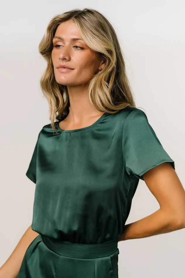 Baltic Born Jumpsuits and Rompers Jaxton Satin Jumpsuit Hunter Green 8211 Women Baltic Born Jumpsuits and Rompers Jaxton Satin Jumpsuit Hunter Green 8211 Women