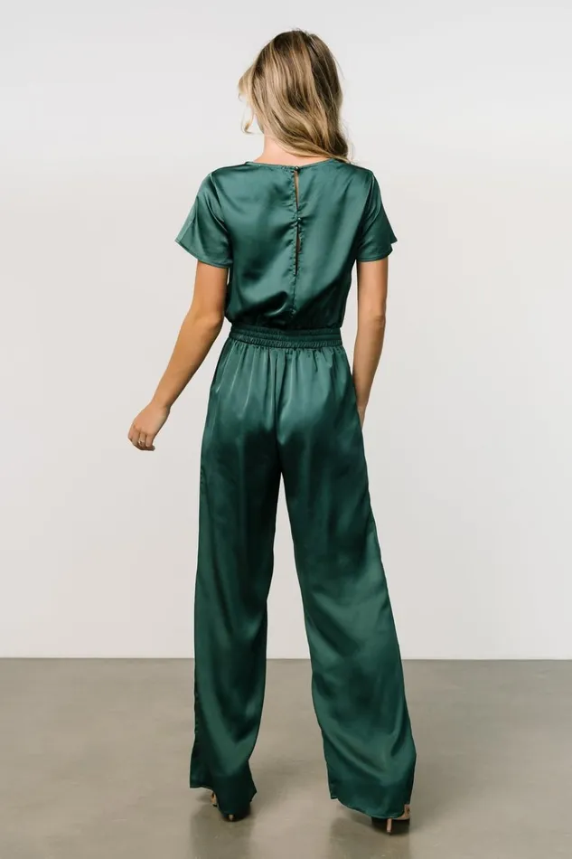 Baltic Born Jumpsuits and Rompers Jaxton Satin Jumpsuit Hunter Green 8211 Women Baltic Born Jumpsuits and Rompers Jaxton Satin Jumpsuit Hunter Green 8211 Women