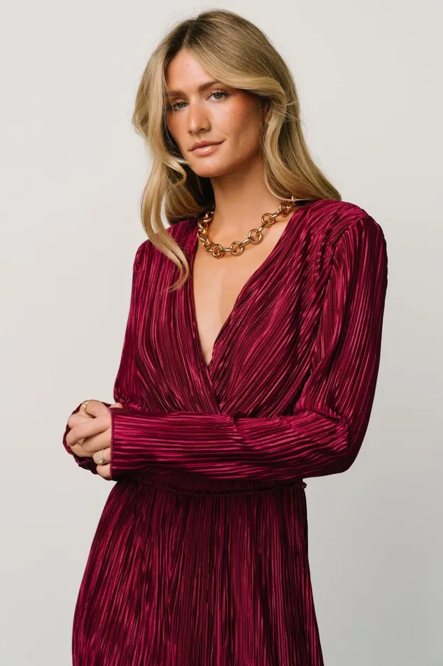 Baltic Born Jumpsuits and Rompers Lilith Pleated Jumpsuit Mulberry 8211 Women Baltic Born Jumpsuits and Rompers Lilith Pleated Jumpsuit Mulberry 8211 Women