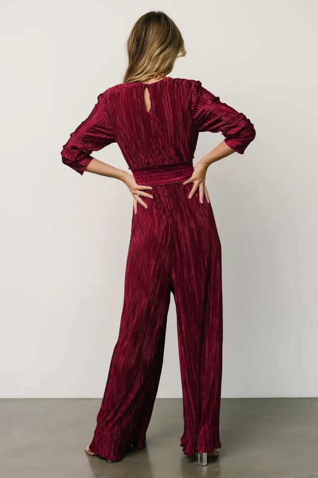 Baltic Born Jumpsuits and Rompers Lilith Pleated Jumpsuit Mulberry 8211 Women Baltic Born Jumpsuits and Rompers Lilith Pleated Jumpsuit Mulberry 8211 Women