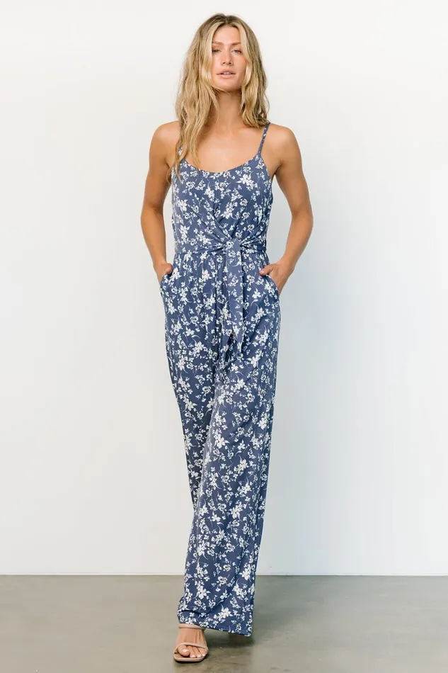 Baltic Born Jumpsuits and Rompers Luna Tank Jumpsuit Blue Floral 8211 Women Baltic Born Jumpsuits and Rompers Luna Tank Jumpsuit Blue Floral 8211 Women