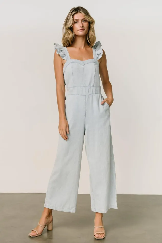 Baltic Born Jumpsuits and Rompers Madison Denim Jumpsuit Blue 8211 Women Baltic Born Jumpsuits and Rompers Madison Denim Jumpsuit Blue 8211 Women