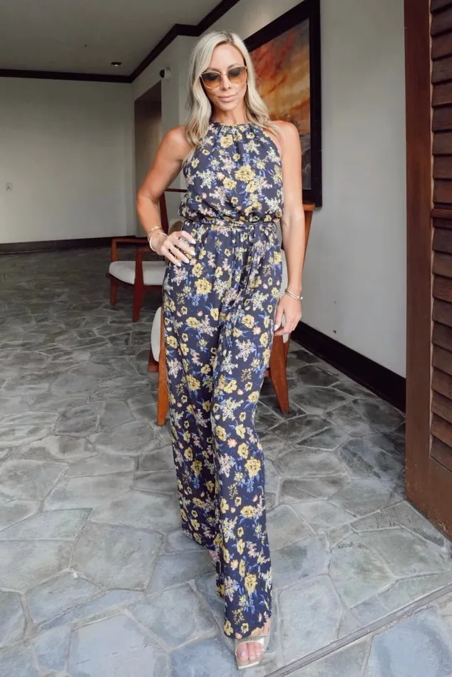 Baltic Born Jumpsuits and Rompers Mallory High Neck Jumpsuit Blue Multi Floral 8211 Women Baltic Born Jumpsuits and Rompers Mallory High Neck Jumpsuit Blue Multi Floral 8211 Women