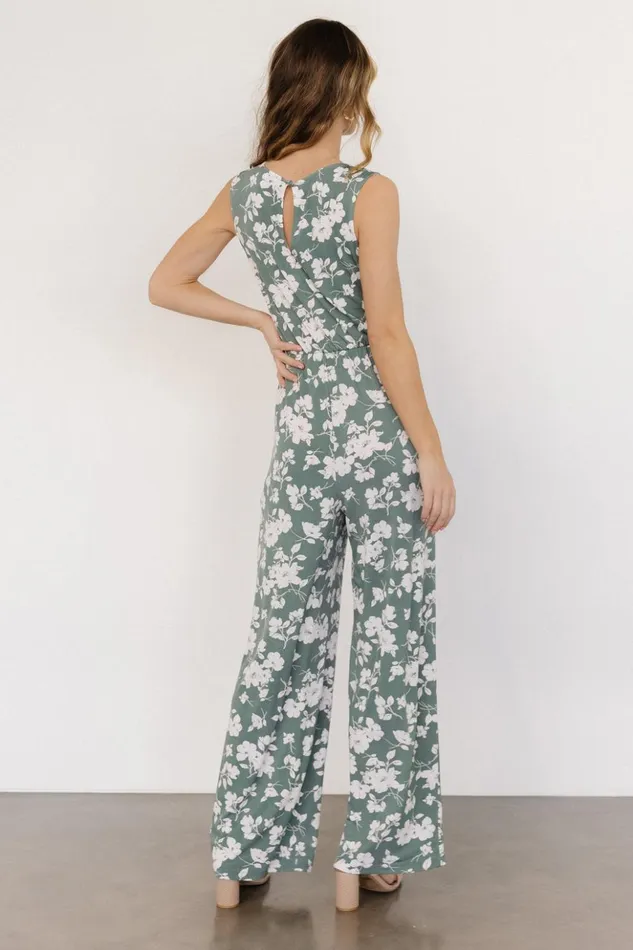 Baltic Born Jumpsuits and Rompers Margaux Jumpsuit Dusty Green Ivory 8211 Women Baltic Born Jumpsuits and Rompers Margaux Jumpsuit Dusty Green Ivory 8211 Women