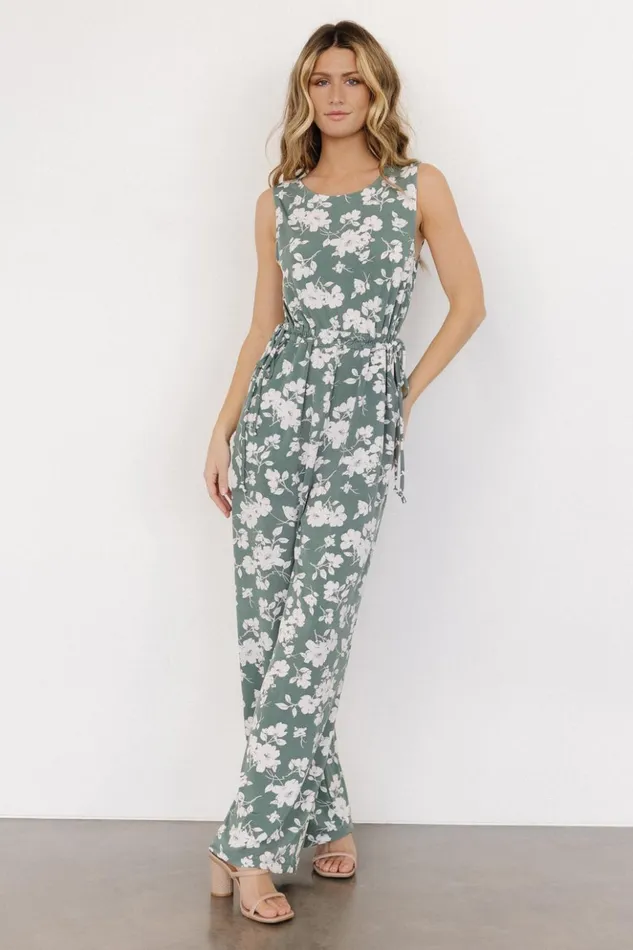 Baltic Born Jumpsuits and Rompers Margaux Jumpsuit Dusty Green Ivory 8211 Women Baltic Born Jumpsuits and Rompers Margaux Jumpsuit Dusty Green Ivory 8211 Women