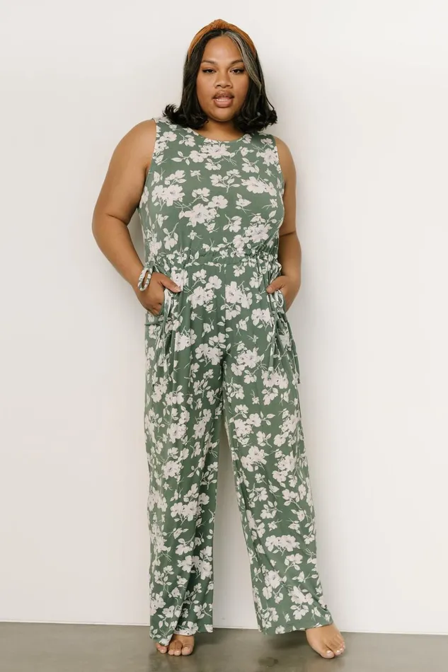 Baltic Born Jumpsuits and Rompers Margaux Jumpsuit Dusty Green Ivory 8211 Women Baltic Born Jumpsuits and Rompers Margaux Jumpsuit Dusty Green Ivory 8211 Women