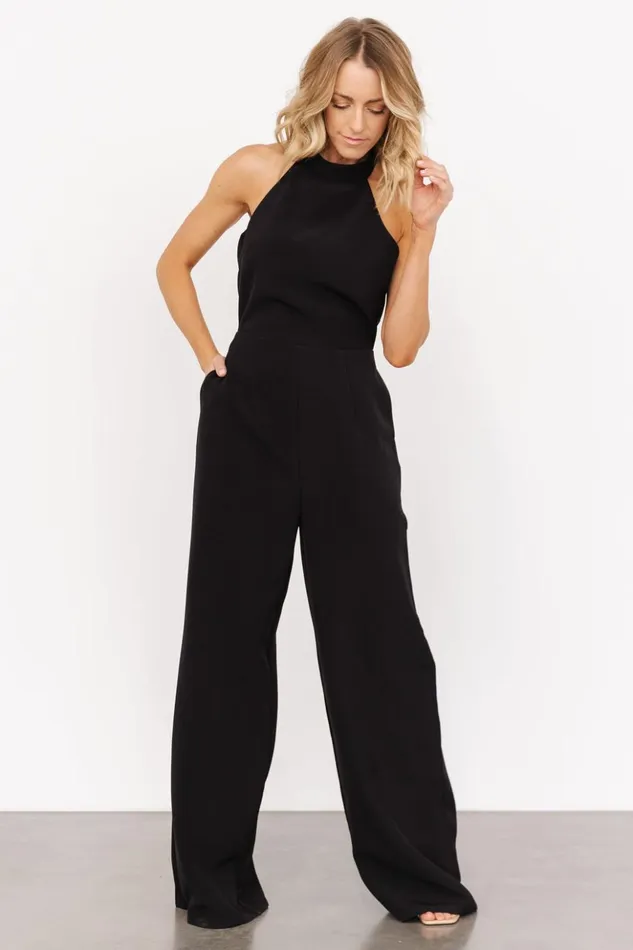 Baltic Born Jumpsuits and Rompers Romeo Halter Jumpsuit Black 8211 Women Baltic Born Jumpsuits and Rompers Romeo Halter Jumpsuit Black 8211 Women