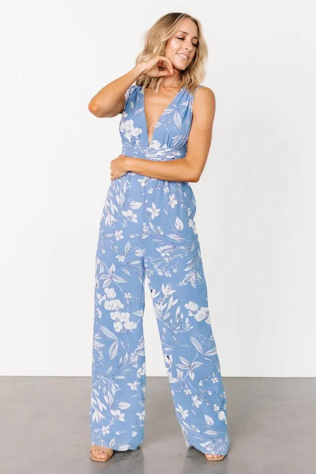 Baltic Born Jumpsuits and Rompers Rowe Sleeveless Jumpsuit Blue 8211 Women Baltic Born Jumpsuits and Rompers Rowe Sleeveless Jumpsuit Blue 8211 Women