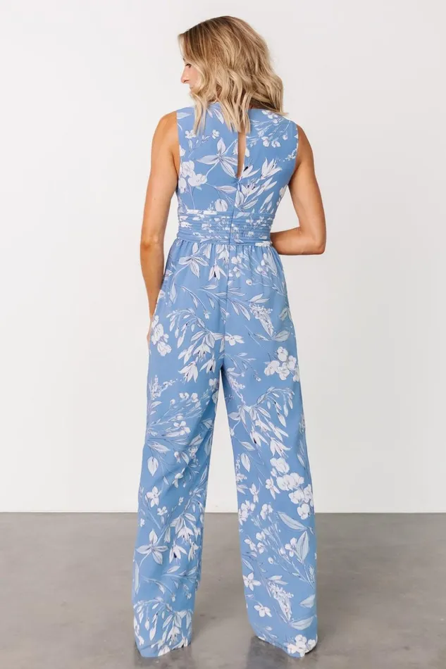 Baltic Born Jumpsuits and Rompers Rowe Sleeveless Jumpsuit Blue 8211 Women Baltic Born Jumpsuits and Rompers Rowe Sleeveless Jumpsuit Blue 8211 Women