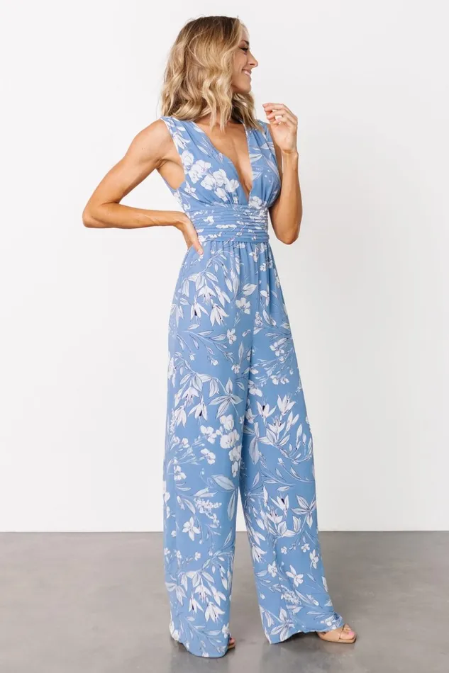 Baltic Born Jumpsuits and Rompers Rowe Sleeveless Jumpsuit Blue 8211 Women Baltic Born Jumpsuits and Rompers Rowe Sleeveless Jumpsuit Blue 8211 Women