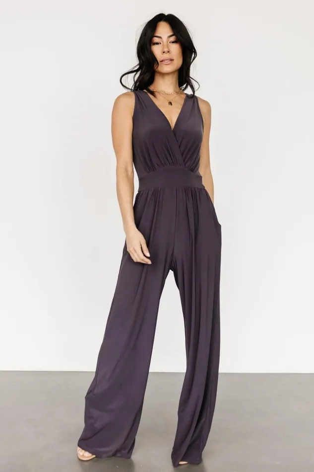 Baltic Born Jumpsuits and Rompers Rudie Sleeveless Jumpsuit Charcoal 8211 Women Baltic Born Jumpsuits and Rompers Rudie Sleeveless Jumpsuit Charcoal 8211 Women