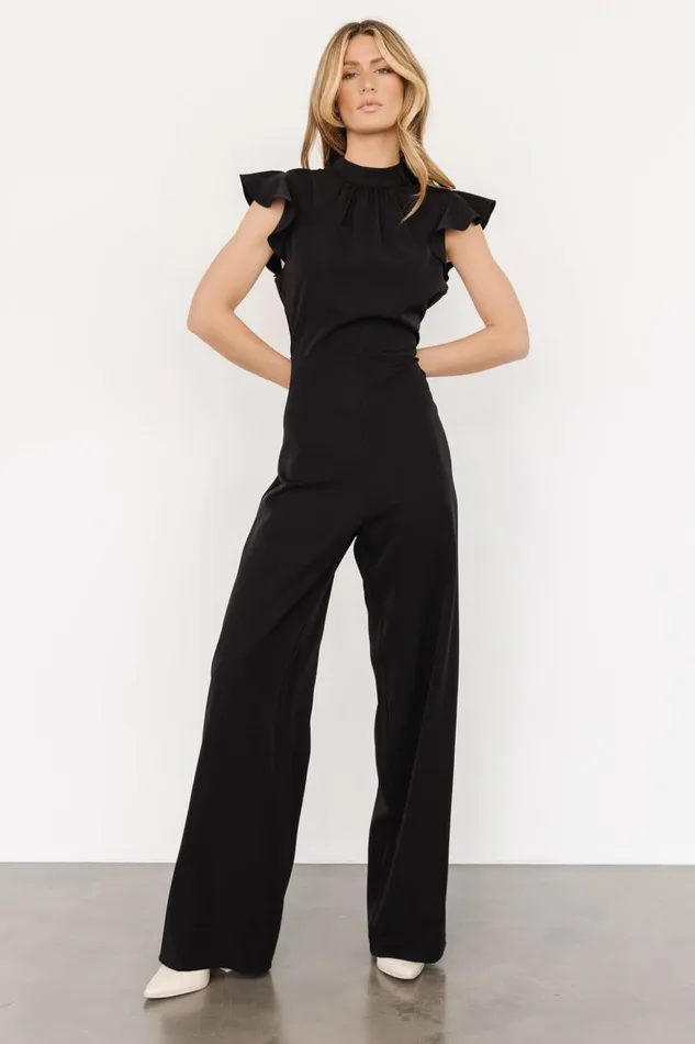Baltic Born Jumpsuits and Rompers Tana Mock Neck Jumpsuit Black 8211 Women Baltic Born Jumpsuits and Rompers Tana Mock Neck Jumpsuit Black 8211 Women