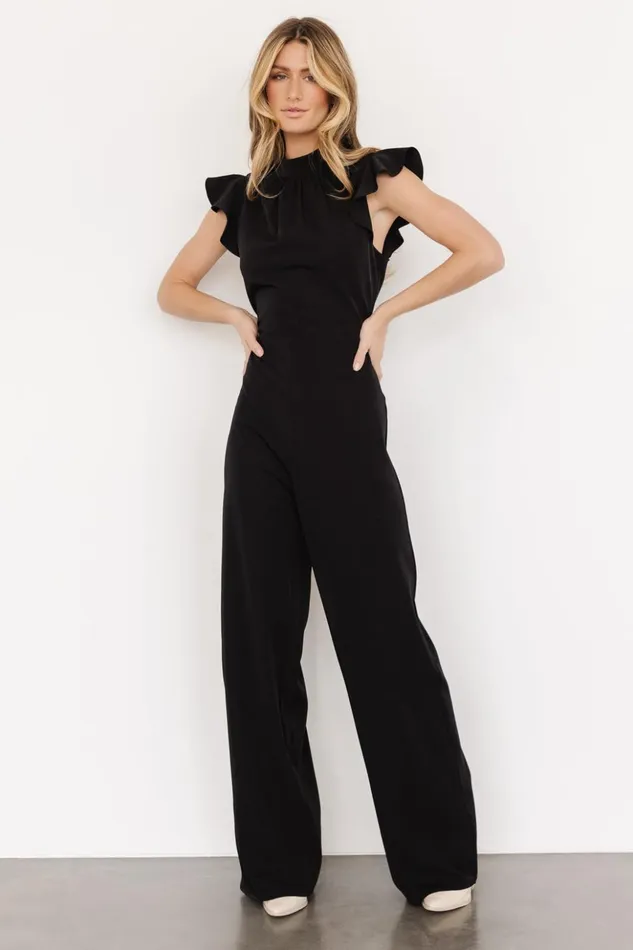 Baltic Born Jumpsuits and Rompers Tana Mock Neck Jumpsuit Black 8211 Women Baltic Born Jumpsuits and Rompers Tana Mock Neck Jumpsuit Black 8211 Women