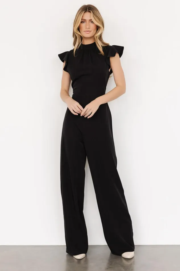 Baltic Born Jumpsuits and Rompers Tana Mock Neck Jumpsuit Black 8211 Women Baltic Born Jumpsuits and Rompers Tana Mock Neck Jumpsuit Black 8211 Women