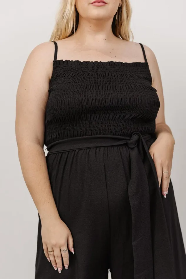 Baltic Born Jumpsuits and Rompers Vanessa Smocked Jumpsuit Black 8211 Women Baltic Born Jumpsuits and Rompers Vanessa Smocked Jumpsuit Black 8211 Women