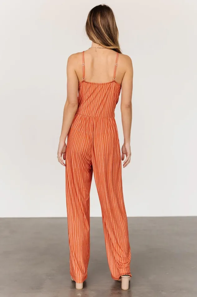 Baltic Born Jumpsuits and Rompers Zuri Tank Jumpsuit Burnt Orange Stripe 8211 Women Baltic Born Jumpsuits and Rompers Zuri Tank Jumpsuit Burnt Orange Stripe 8211 Women