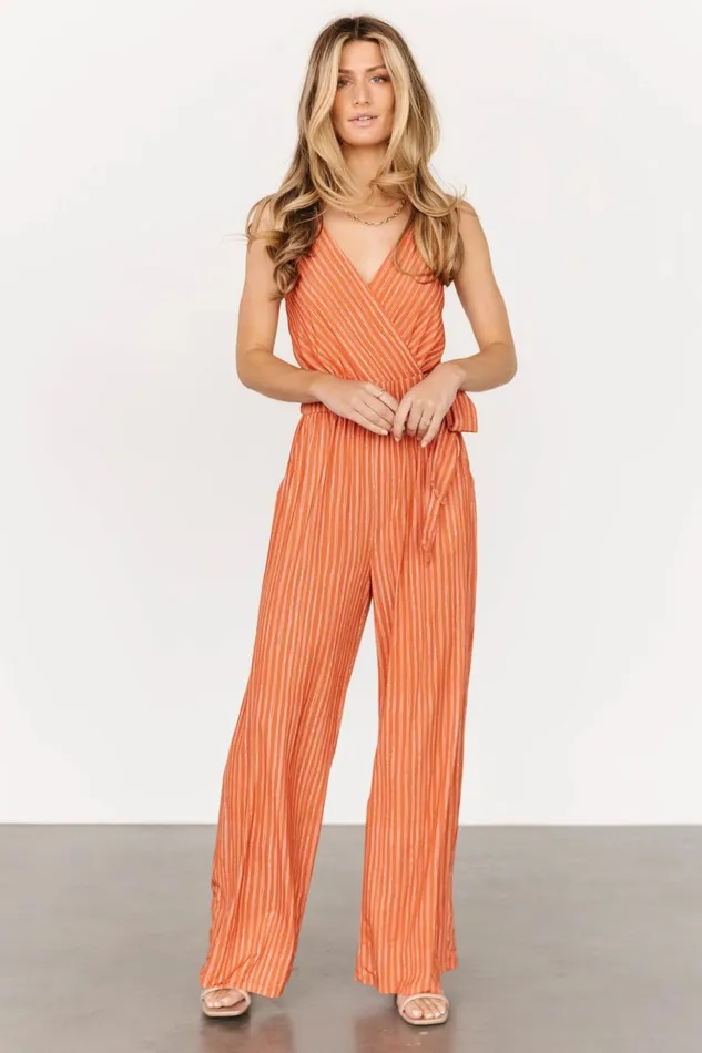 Baltic Born Jumpsuits and Rompers Zuri Tank Jumpsuit Burnt Orange Stripe 8211 Women Baltic Born Jumpsuits and Rompers Zuri Tank Jumpsuit Burnt Orange Stripe 8211 Women