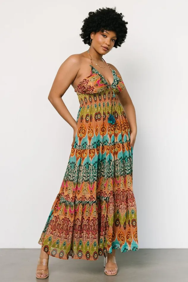 Baltic Born Maxi Dresses Alba Halter Maxi Dress Multi 8211 Women Baltic Born Maxi Dresses Alba Halter Maxi Dress Multi 8211 Women