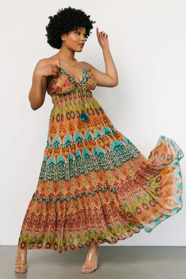 Baltic Born Maxi Dresses Alba Halter Maxi Dress Multi 8211 Women Baltic Born Maxi Dresses Alba Halter Maxi Dress Multi 8211 Women