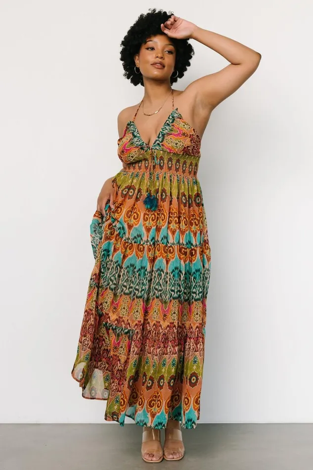 Baltic Born Maxi Dresses Alba Halter Maxi Dress Multi 8211 Women Baltic Born Maxi Dresses Alba Halter Maxi Dress Multi 8211 Women