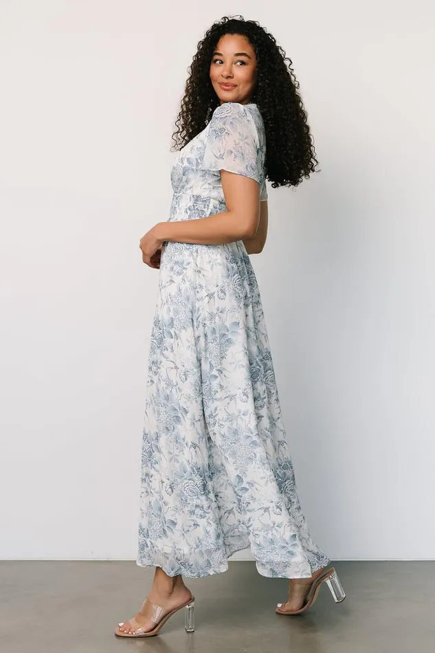 Baltic Born Maxi Dresses Birdie Maxi Dress Off White Blue 8211 Women Baltic Born Maxi Dresses Birdie Maxi Dress Off White Blue 8211 Women