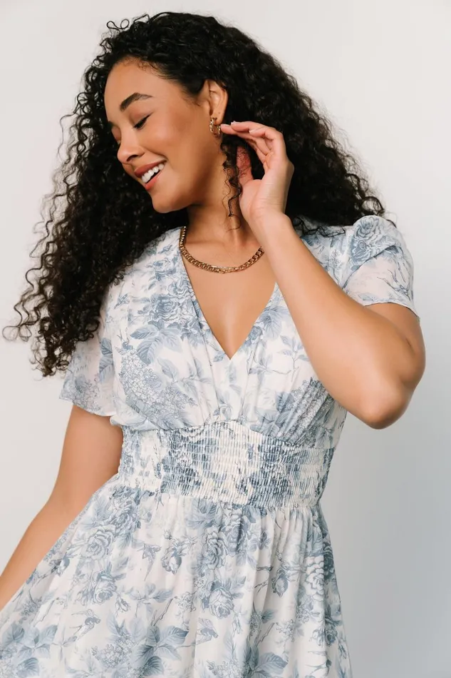 Baltic Born Maxi Dresses Birdie Maxi Dress Off White Blue 8211 Women Baltic Born Maxi Dresses Birdie Maxi Dress Off White Blue 8211 Women