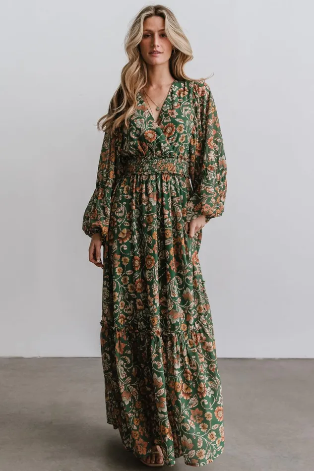 Baltic Born Maxi Dresses Bria Maxi Dress Green Floral 8211 Women