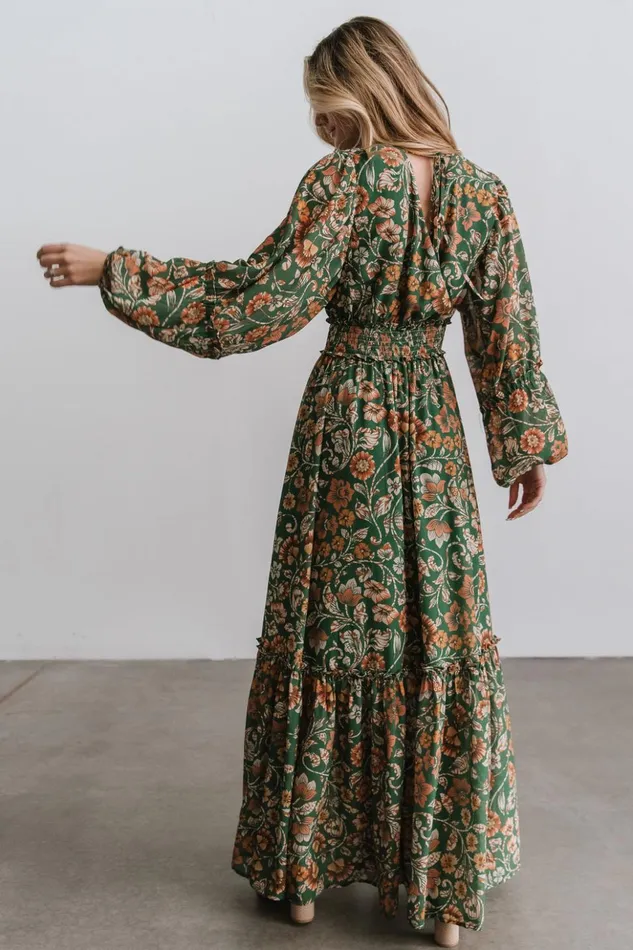 Baltic Born Maxi Dresses Bria Maxi Dress Green Floral 8211 Women Baltic Born Maxi Dresses Bria Maxi Dress Green Floral 8211 Women