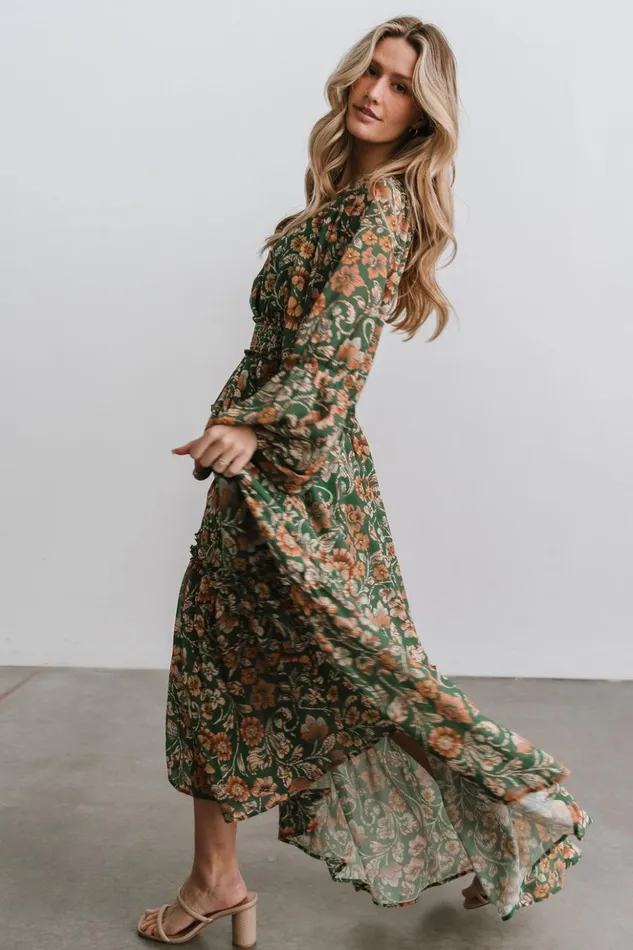Baltic Born Maxi Dresses Bria Maxi Dress Green Floral 8211 Women Baltic Born Maxi Dresses Bria Maxi Dress Green Floral 8211 Women